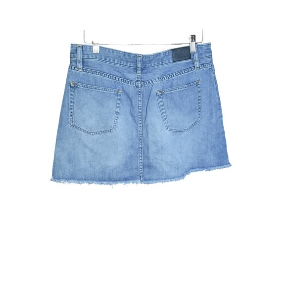 Rails Shane Button Fly Frayed Step Hem Womens Denim Mini Skirt Size 31 - Picture 3 of 10